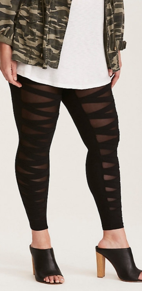 Torrid Size 3 Bandage Mesh Inset Leggings